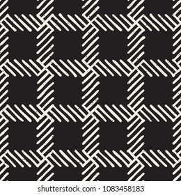 Vector seamless pattern. Modern stylish abstract texture. Repeating geometric tiles from striped elements