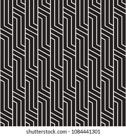 Vector seamless pattern. Modern stylish abstract texture. Repeating geometric tiles from striped elements