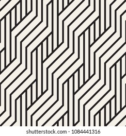 Vector seamless pattern. Modern stylish abstract texture. Repeating geometric tiles from striped elements