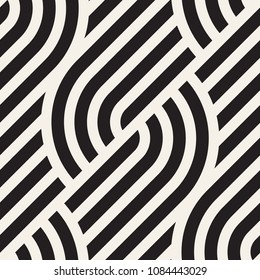 Vector seamless pattern. Modern stylish abstract texture. Repeating geometric tiles from striped elements