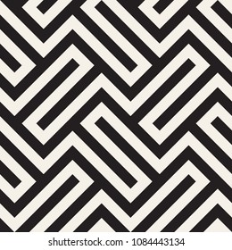 Vector seamless pattern. Modern stylish abstract texture. Repeating geometric tiles from striped elements