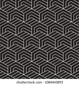 Vector seamless pattern. Modern stylish abstract texture. Repeating geometric tiles from striped elements