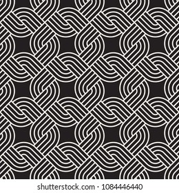 Vector seamless pattern. Modern stylish abstract texture. Repeating geometric tiles from striped elements