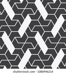  Vector seamless pattern. Modern stylish texture. Repeating geometric tiles with a grid of the corners.
