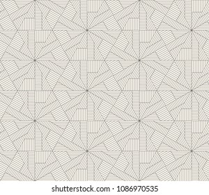 Vector seamless pattern. Modern stylish abstract texture. Repeating geometric tiles from striped elements