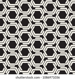Vector seamless pattern. Modern stylish abstract texture. Repeating geometric tiles from striped elements