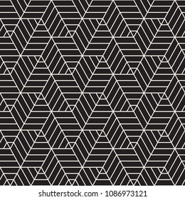 Vector seamless pattern. Modern stylish abstract texture. Repeating geometric tiles from striped elements