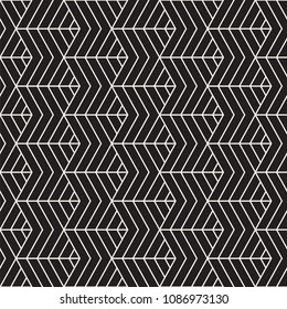 Vector seamless pattern. Modern stylish abstract texture. Repeating geometric tiles from striped elements