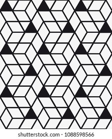  Vector seamless pattern. Modern stylish texture. Repeating geometric tiles with a grid of rhombuses.