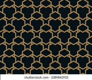 Vector seamless pattern. Modern stylish texture. Geometric striped ornament.