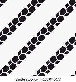  Vector seamless pattern. Modern stylish texture. Repeating geometric tiles with hexagonal grid.