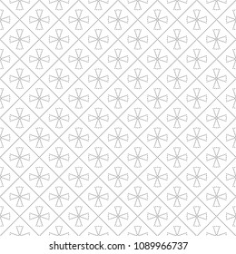 Vector seamless pattern. Modern stylish texture. Regularly repeating geometric tiles with small dots, dotted crosses, rhombus. Abstract seamless background. Contemporary design