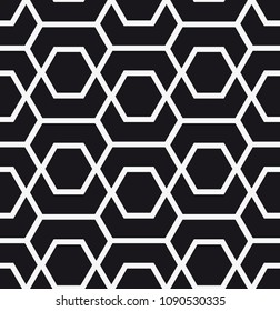  Vector seamless pattern. Modern stylish texture. Repeating geometric tiles with hexagonal grid.