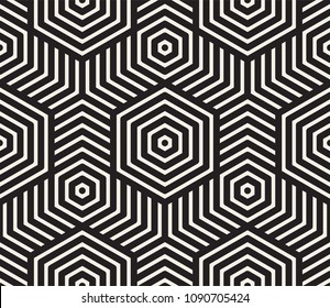 Vector seamless pattern. Modern stylish abstract texture. Repeating geometric tiles from striped elements