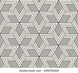 Vector seamless pattern. Modern stylish abstract texture. Repeating geometric tiles from striped elements