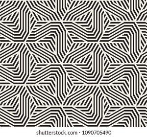 Vector seamless pattern. Modern stylish abstract texture. Repeating geometric tiles from striped elements