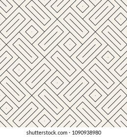 Vector seamless pattern. Modern stylish abstract texture. Repeating geometric tiles from striped elements
