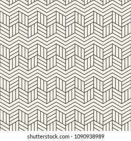 Vector seamless pattern. Modern stylish abstract texture. Repeating geometric tiles from striped elements
