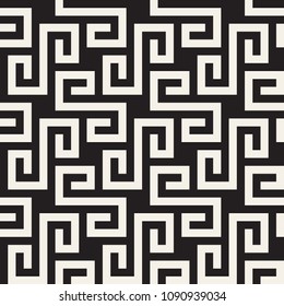 Vector seamless pattern. Modern stylish abstract texture. Repeating geometric tiles from striped elements
