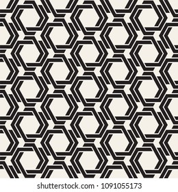 Vector seamless pattern. Modern stylish abstract texture. Repeating geometric tiles from striped elements