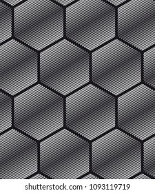  Vector seamless pattern. Modern stylish texture. Repeating geometric hexagons.
