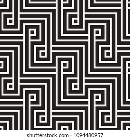 Vector seamless pattern. Modern stylish abstract texture. Repeating geometric tiles from striped elements