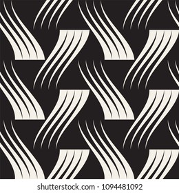 Vector seamless pattern. Modern stylish abstract texture. Repeating geometric tiles from striped elements