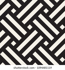 Vector seamless pattern. Modern stylish abstract texture. Repeating geometric tiles from striped elements