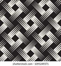 Vector seamless pattern. Modern stylish abstract texture. Repeating geometric tiles from striped elements