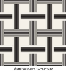 Vector seamless pattern. Modern stylish abstract texture. Repeating geometric tiles from striped elements