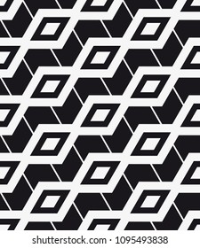  Vector seamless pattern. Modern stylish texture. Repeating geometric tiles with a grid of rhombuses.