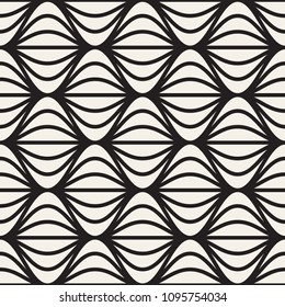 Vector seamless pattern. Modern stylish abstract texture. Repeating geometric tiles from striped elements