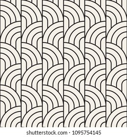 Vector seamless pattern. Modern stylish abstract texture. Repeating geometric tiles from striped elements