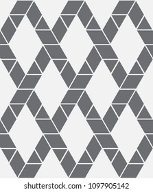  Vector seamless pattern. Modern stylish texture. Repeating geometric tiles with a grid of rhombuses.