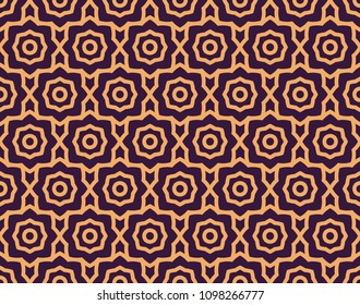 Vector seamless pattern. Modern stylish abstract texture. Repeating geometric linear tiles pattern background