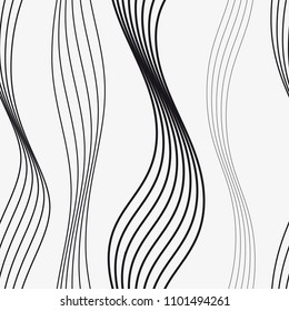   Vector seamless pattern. Modern stylish texture with wavy stripes. Geometric abstract background.