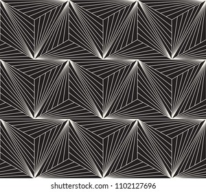 Vector seamless pattern. Modern stylish abstract texture. Repeating geometric tiles from striped elements