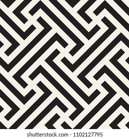 Vector seamless pattern. Modern stylish abstract texture. Repeating geometric tiles from striped elements