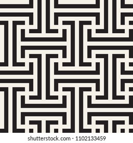 Vector seamless pattern. Modern stylish abstract texture. Repeating geometric tiles from striped elements