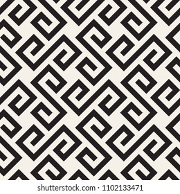 Vector seamless pattern. Modern stylish abstract texture. Repeating geometric tiles from striped elements