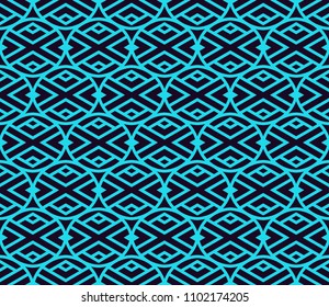 Vector seamless pattern. Modern stylish linear texture. Repeating geometric tiles with line elements.