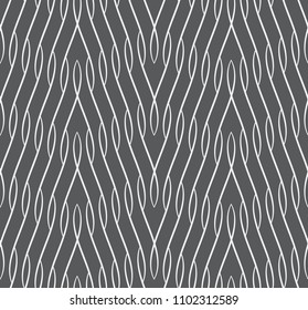   Vector seamless pattern. Modern stylish texture with wavy stripes. Geometric abstract background.