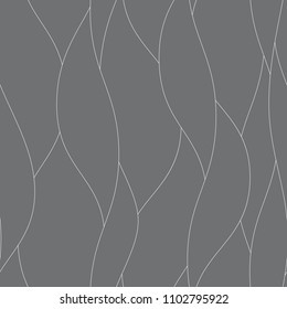   Vector seamless pattern. Modern stylish texture with wavy stripes. Geometric abstract background.