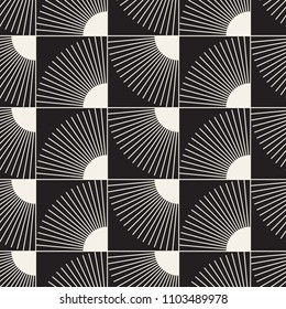 Vector seamless pattern. Modern stylish abstract texture. Repeating geometric tiles from striped elements
