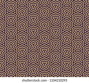 Vector seamless pattern. Modern stylish texture. Repeating geometric background. Linear graphic design.