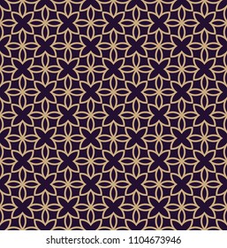 Vector seamless pattern. Modern stylish texture. Geometric linear ornament.