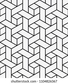  Vector seamless pattern. Modern stylish texture. Repeating geometric tiles with a grid of rhombuses.