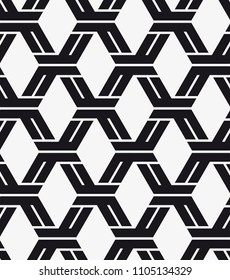 Vector seamless pattern. Modern stylish texture. Repeating geometric tiles with hexagonal grid.