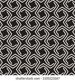 Vector seamless pattern. Modern stylish abstract texture. Repeating geometric tiles from striped elements