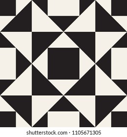 Vector seamless pattern. Modern stylish abstract texture. Repeating geometric tiles from striped elements
